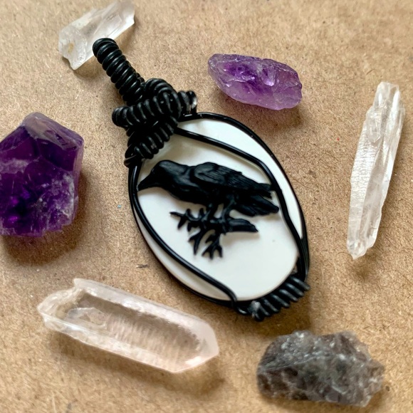 Hand Crafted Jewelry - Nevermore Raven Pendant, Handcrafted NWT-🖤HOST PICK🖤
